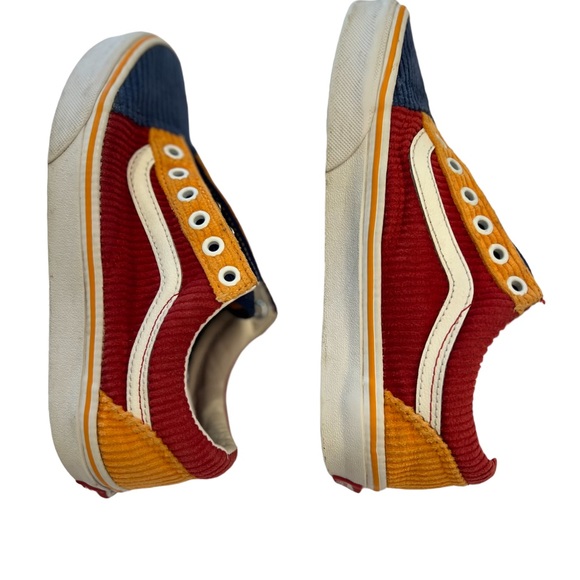 Vans Old Skool Skate Shoes Red Blue Yellow Corduroy Primary 5.5 Women’s 4 Men’s - Picture 6 of 12